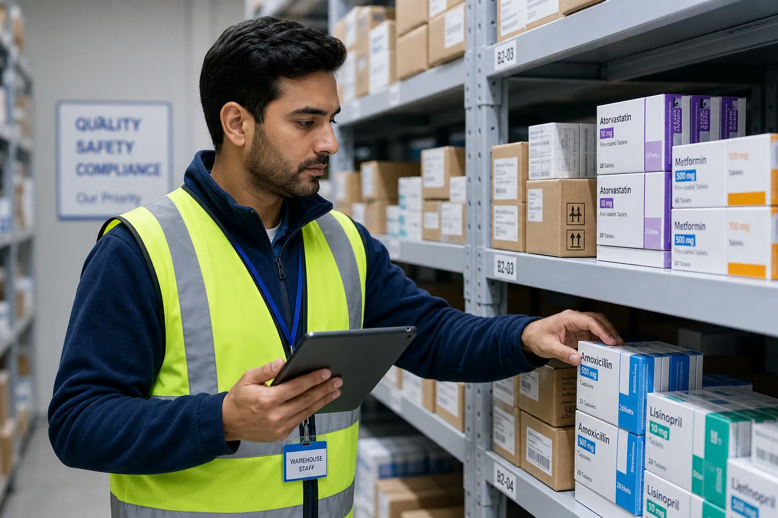 Equipo de Benefic Comercializadora verificando inventario